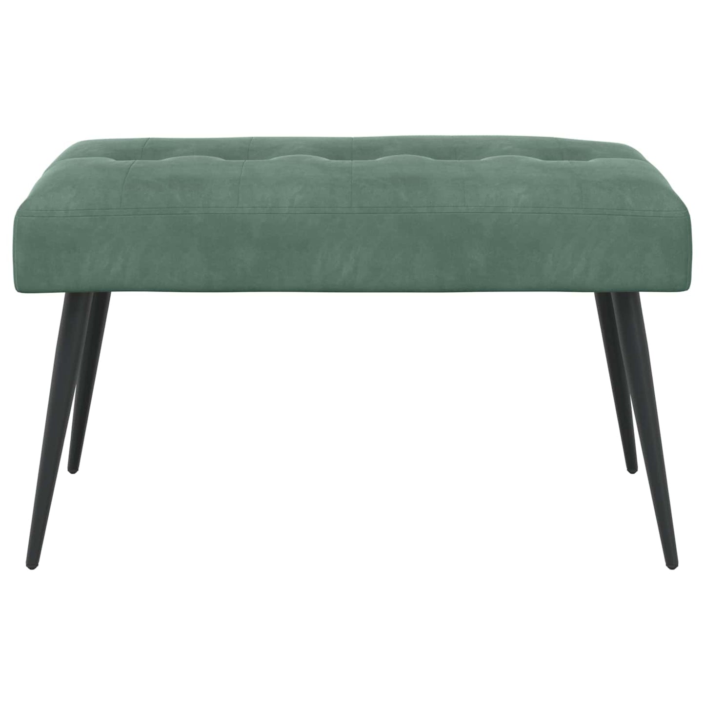 Bænk med knap tufting Havgrøn 80 x 40 x 46 cm Fløjl