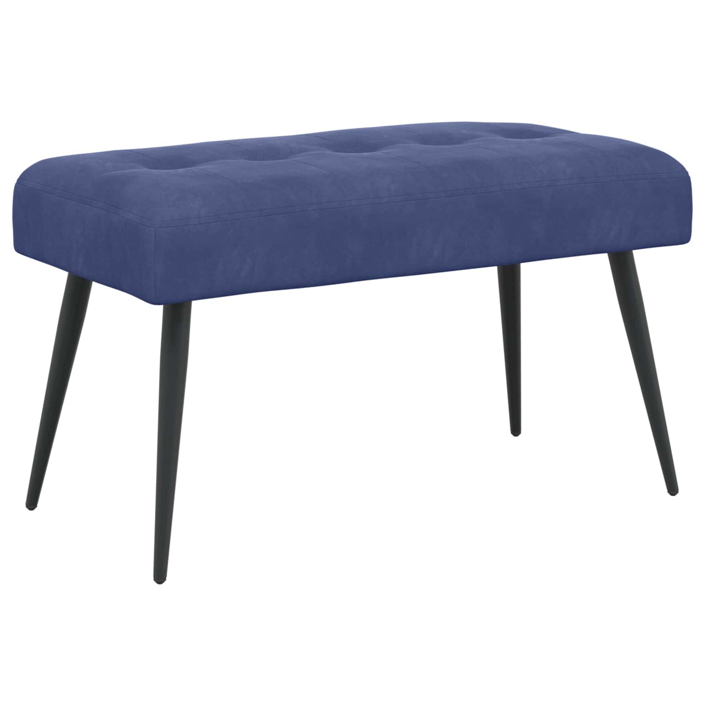 Bænk med knap tufting Politi blå 80 x 40 x 46 cm Fløjl