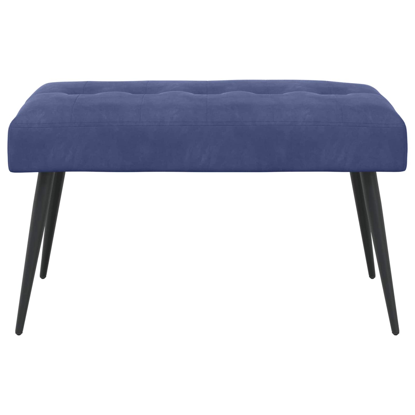Bænk med knap tufting Politi blå 80 x 40 x 46 cm Fløjl