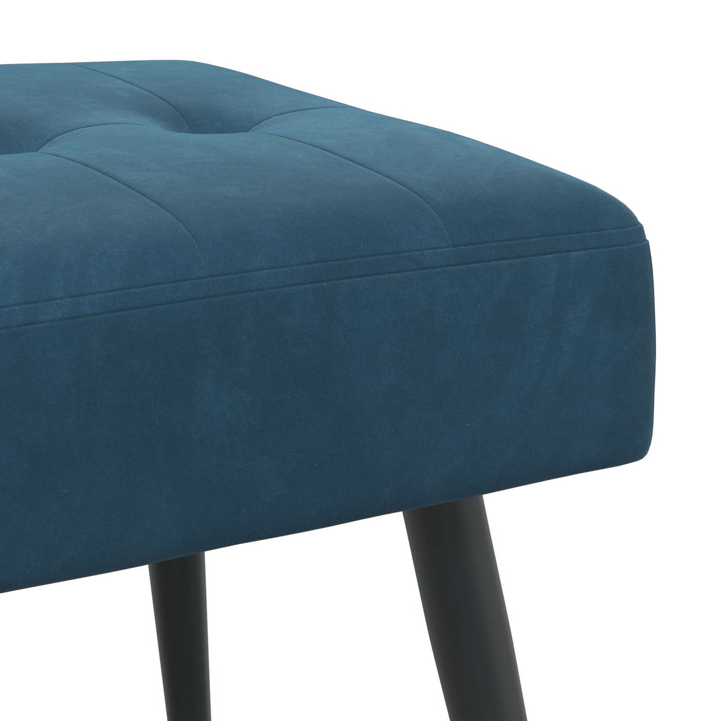 Bænk med knap tufting Blå 110 x 40 x 46 cm Fløjl
