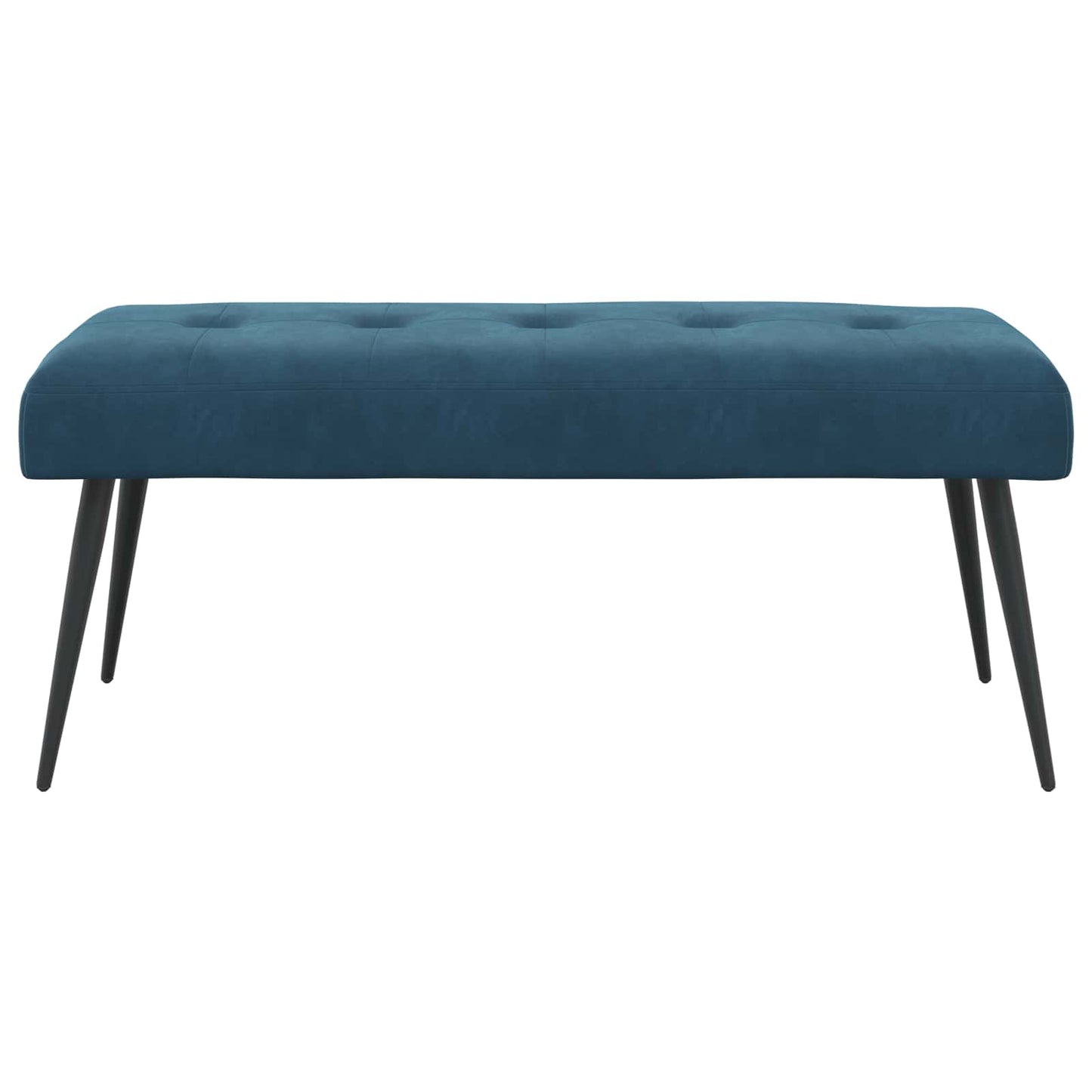 Bænk med knap tufting Blå 110 x 40 x 46 cm Fløjl