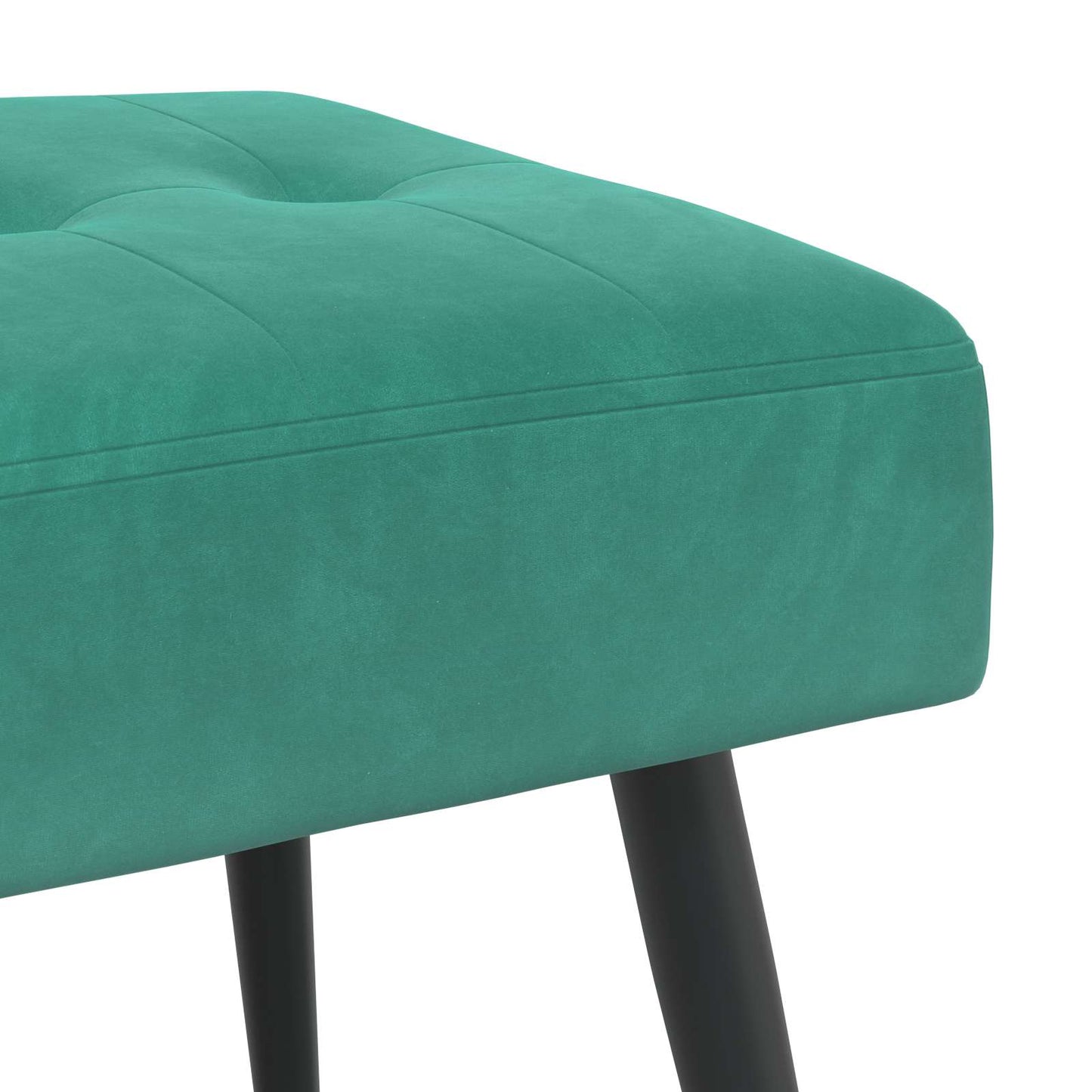 Bænk med knap tufting Turkis 110 x 40 x 46 cm Fløjl
