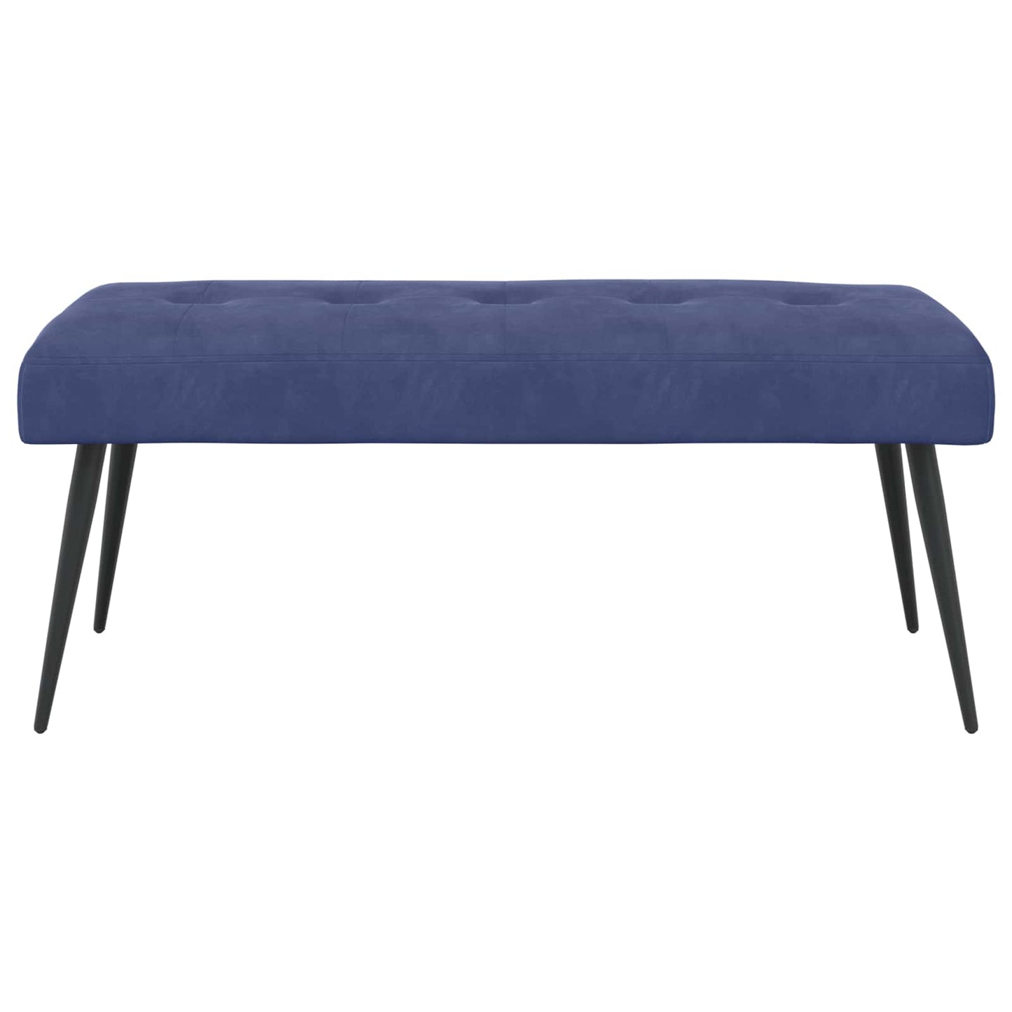 Bænk med knap tufting Politi blå 110 x 40 x 46 cm Fløjl