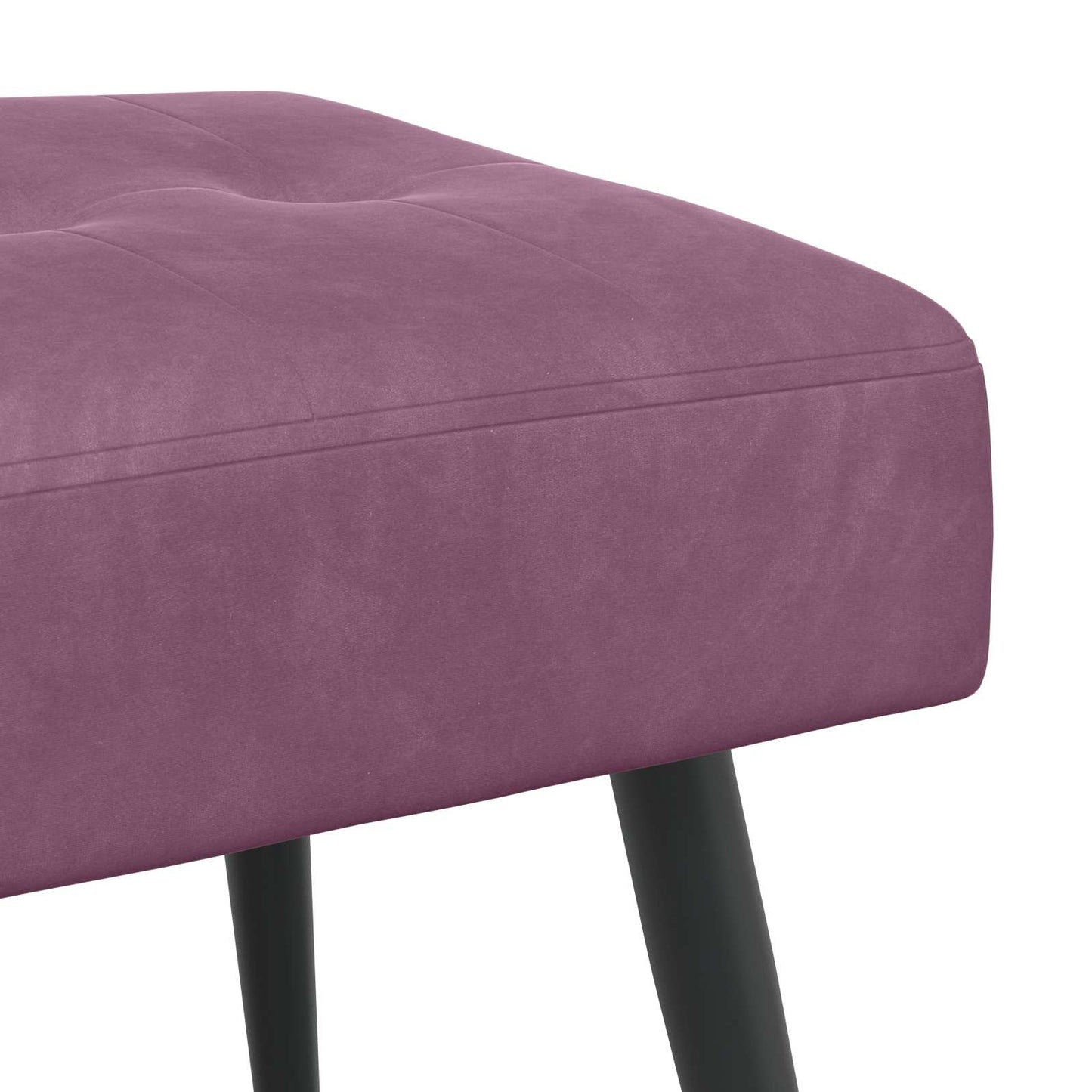 Bænk med knap tufting Lilla 110 x 40 x 46 cm Fløjl