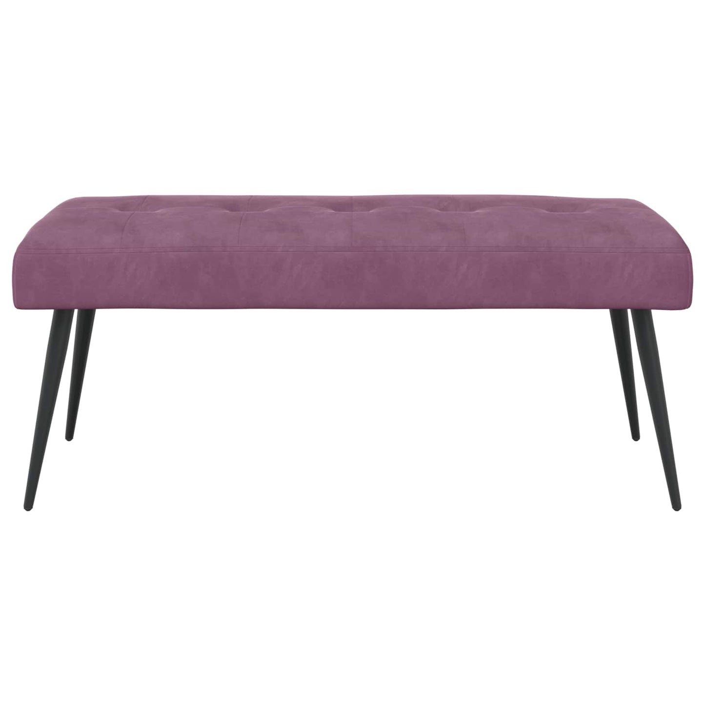 Bænk med knap tufting Lilla 110 x 40 x 46 cm Fløjl