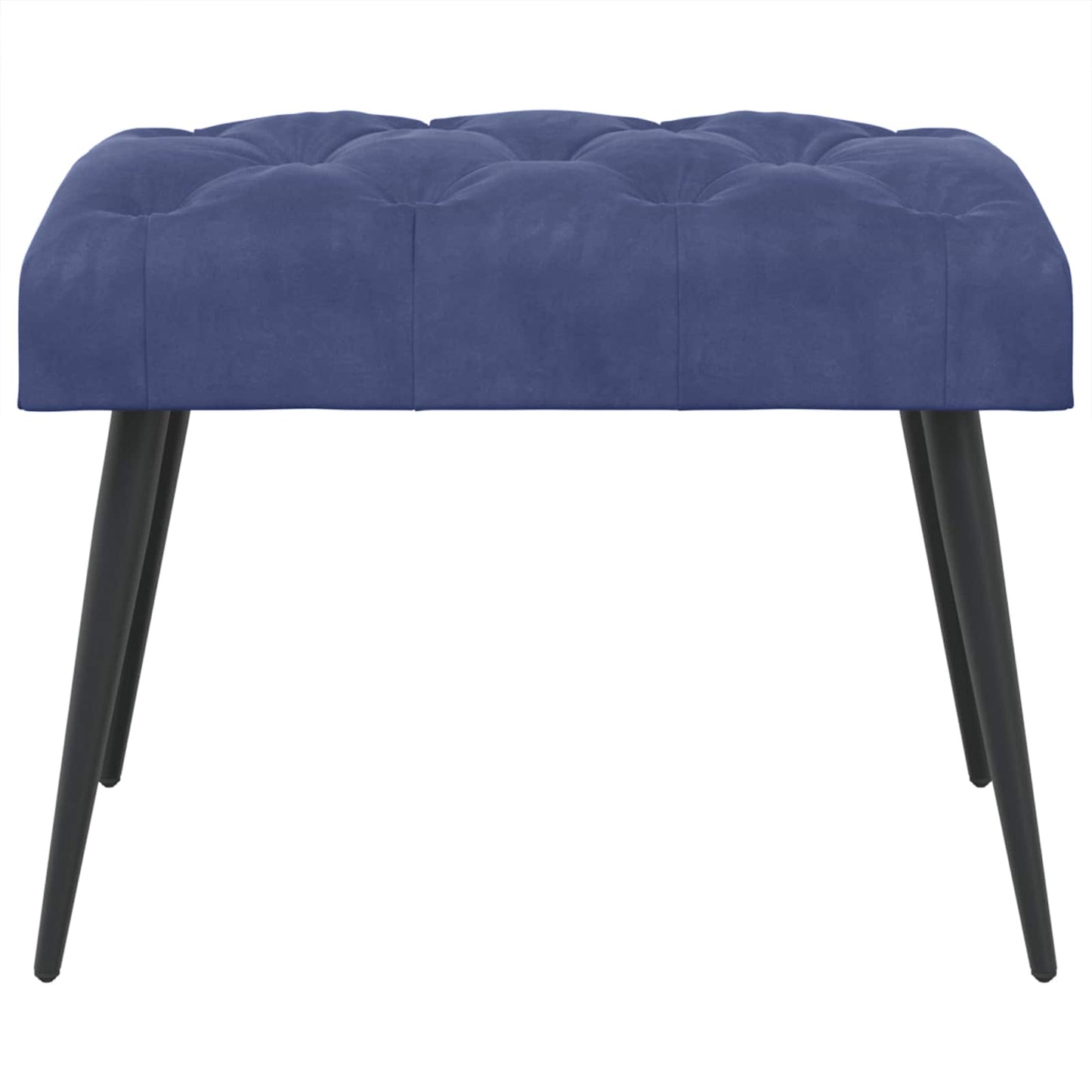 Bænk med knap tufting Politi blå 60 x 40 x 45 cm Fløjl
