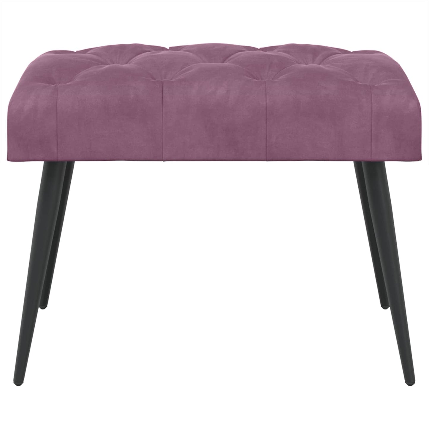 Bænk med knap tufting Lilla 60 x 40 x 45 cm Fløjl