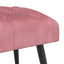 Bænk med knap tufting Lyserød 80 x 40 x 46 cm Fløjl