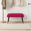 Bænk med knap tufting Vinrød 80 x 40 x 46 cm Fløjl