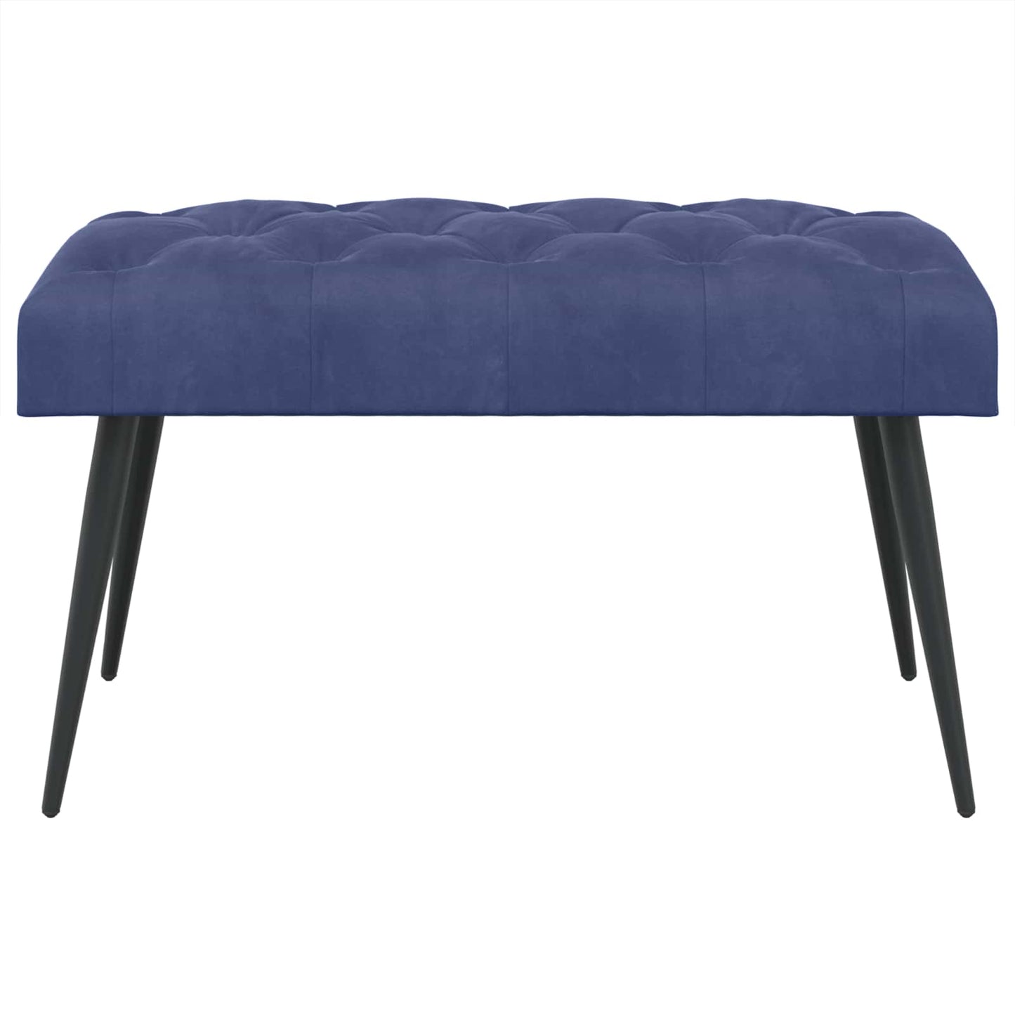 Bænk med knap tufting Politi blå 80 x 40 x 46 cm Fløjl