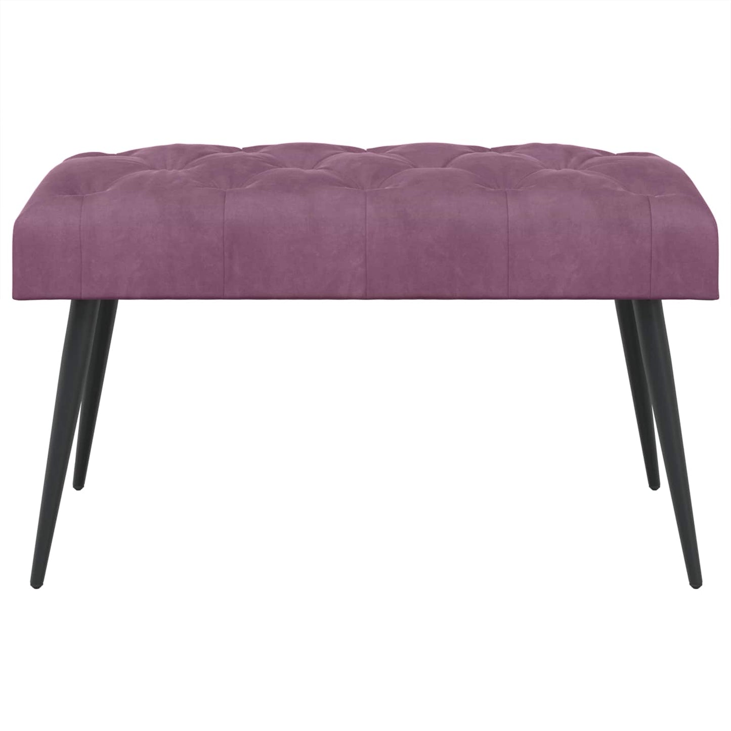 Bænk med knap tufting Lilla 80 x 40 x 46 cm Fløjl