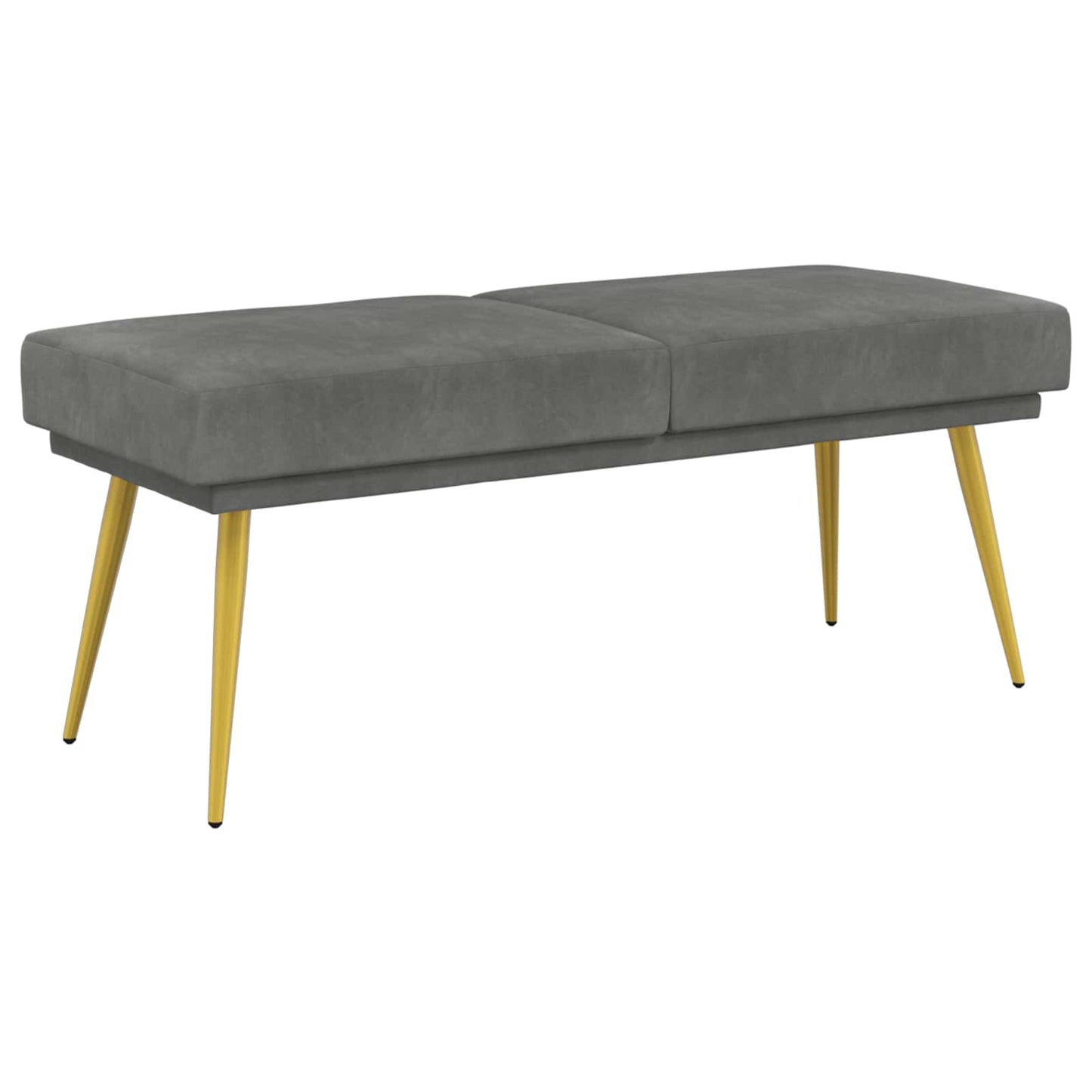 Dobbeltlagret bænk Mørkegrå 120 x 45 x 46 cm Fløjl