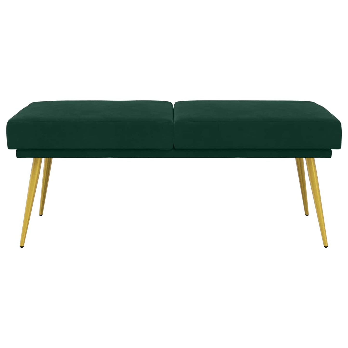 Dobbeltlagret bænk Mørkegrøn 120 x 45 x 46 cm Fløjl