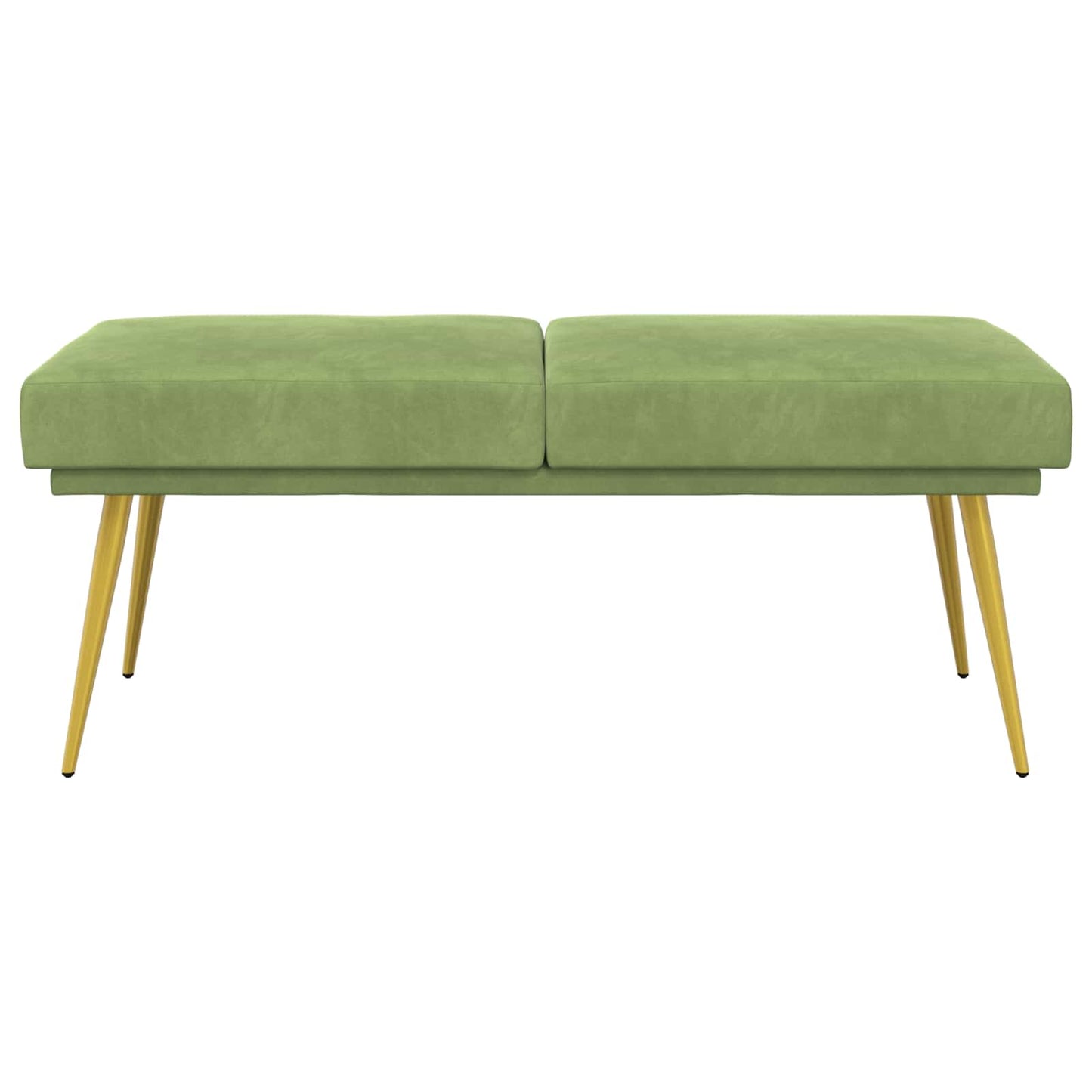 Dobbeltlagret bænk Lys grøn 120 x 45 x 46 cm Fløjl