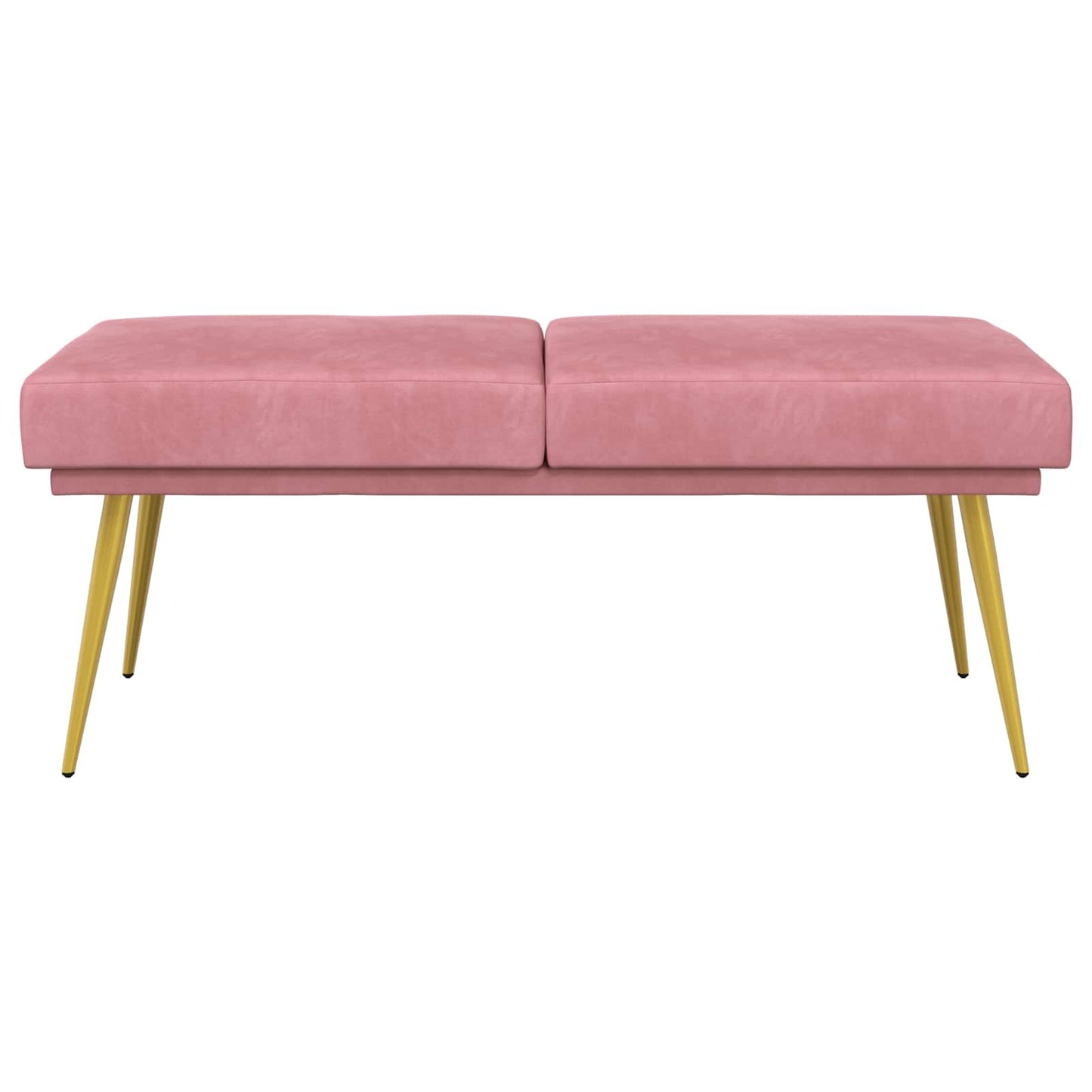 Dobbeltlagret bænk Lyserød 120 x 45 x 46 cm Fløjl
