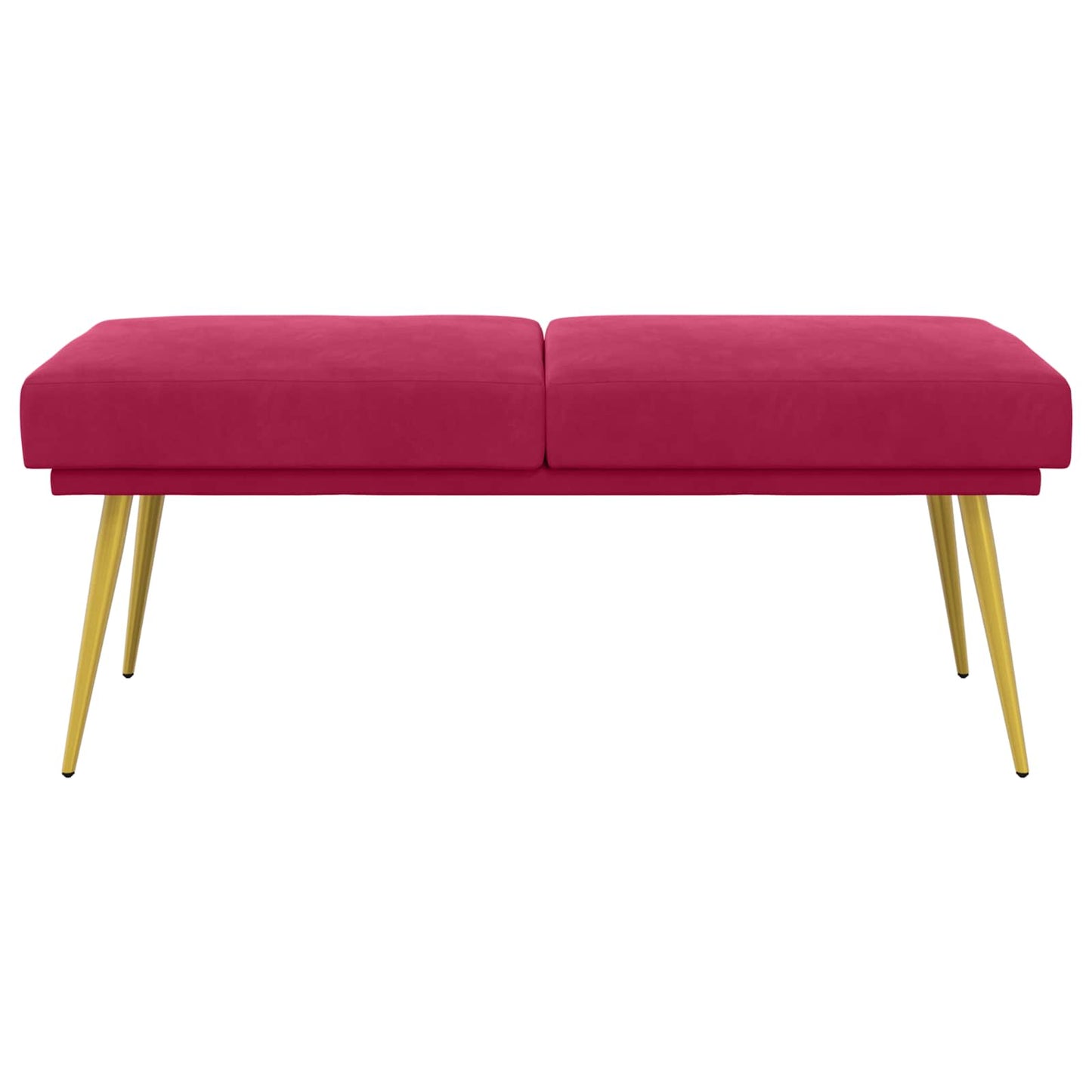 Dobbeltlagret bænk Vinrød 120 x 45 x 46 cm Fløjl