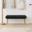 Dobbeltlagret bænk Sort 120 x 45 x 46 cm Fløjl