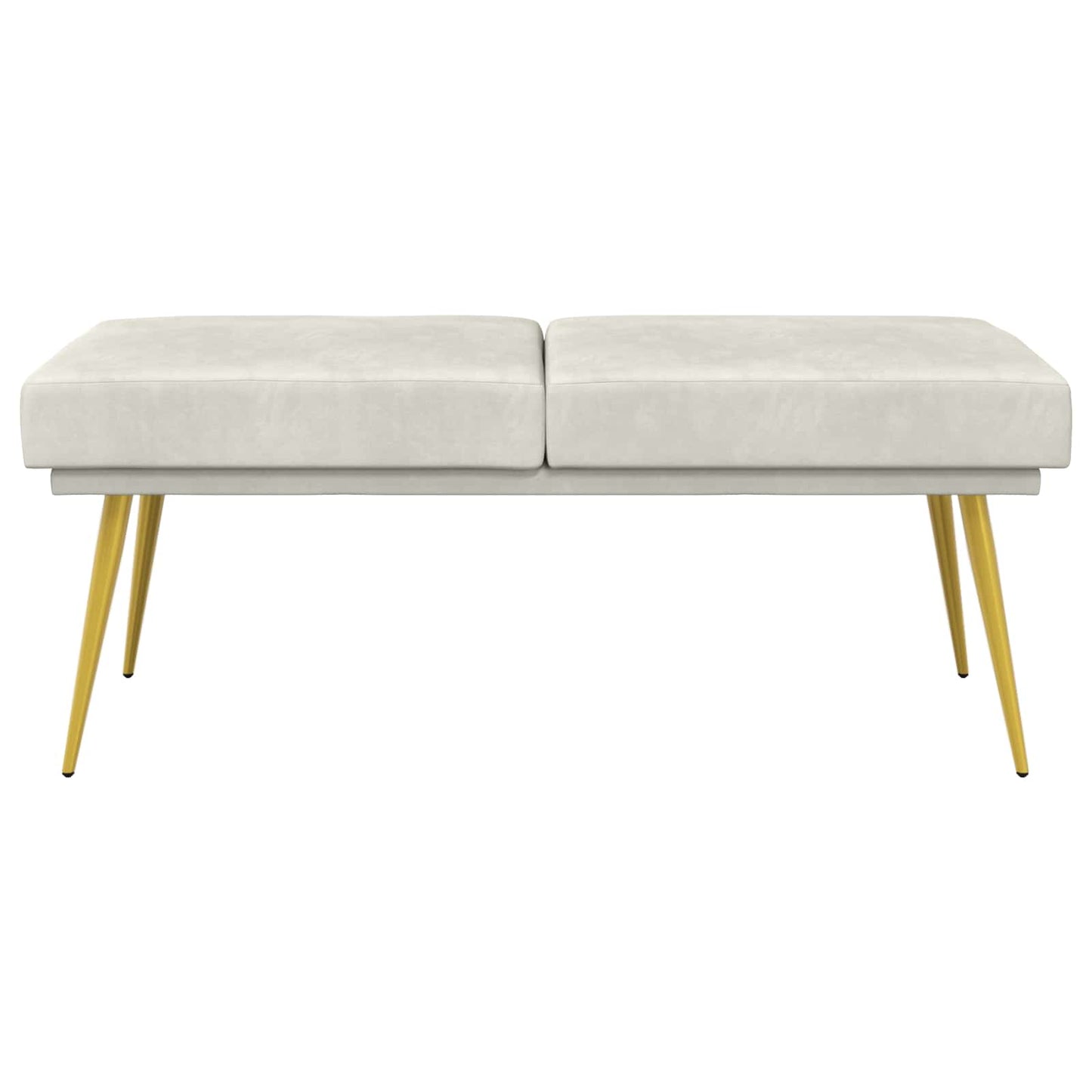 Dobbeltlagret bænk Cremefarvet 120 x 45 x 46 cm Fløjl
