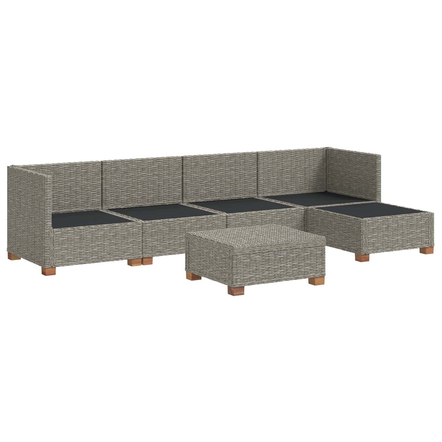 6 stk. Rattan Loungesæt med Puder GENDT Naturlig rattan