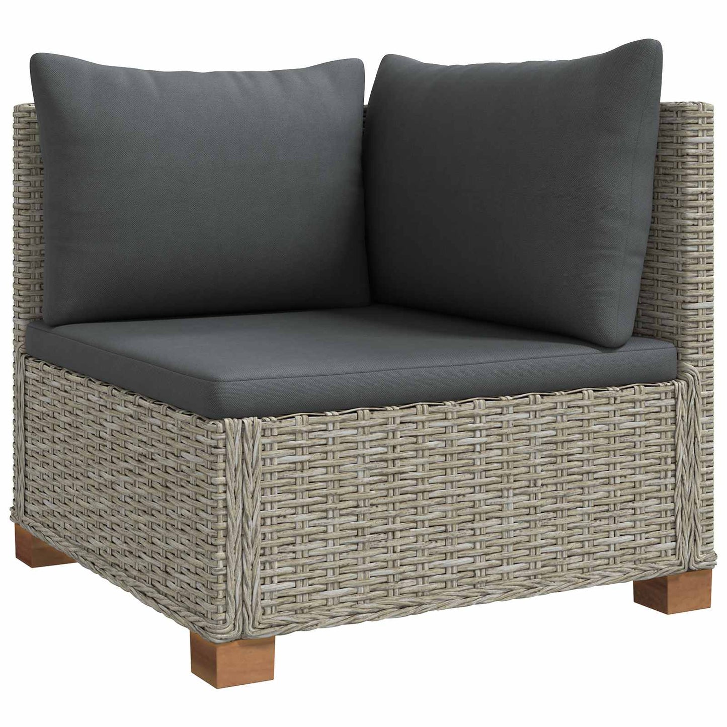 2 stk. Rattan Loungesæt med Puder GENDT Naturlig rattan
