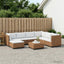 8 stk. Rattan Loungesæt med Puder GENDT Naturlig rattan