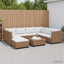 9 stk. Rattan Loungesæt med Puder GENDT Naturlig rattan