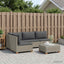 5 stk. Rattan Loungesæt med Puder GENDT Naturlig rattan