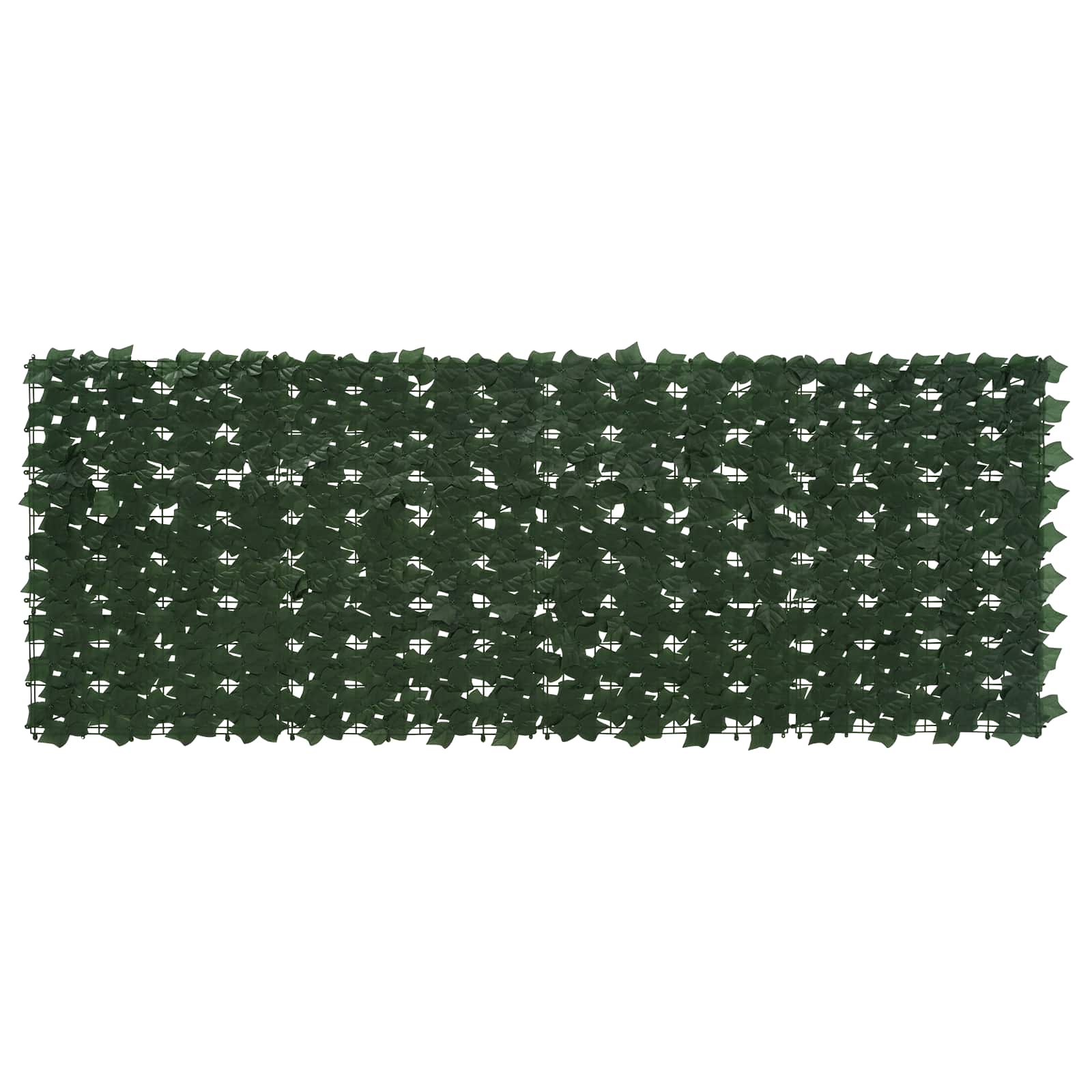 Altanscreen med blade - mørkegrøn 200 × 75 cm i polyethylen og stof