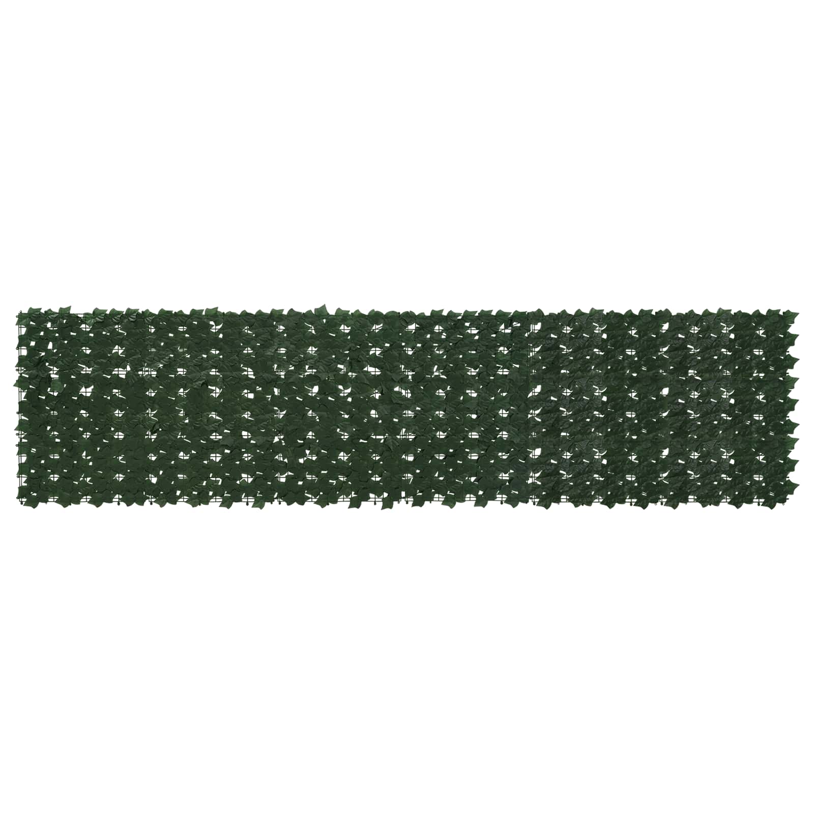 Altanscreen med blade - mørkegrøn 300 × 75 cm i polyethylen og stof