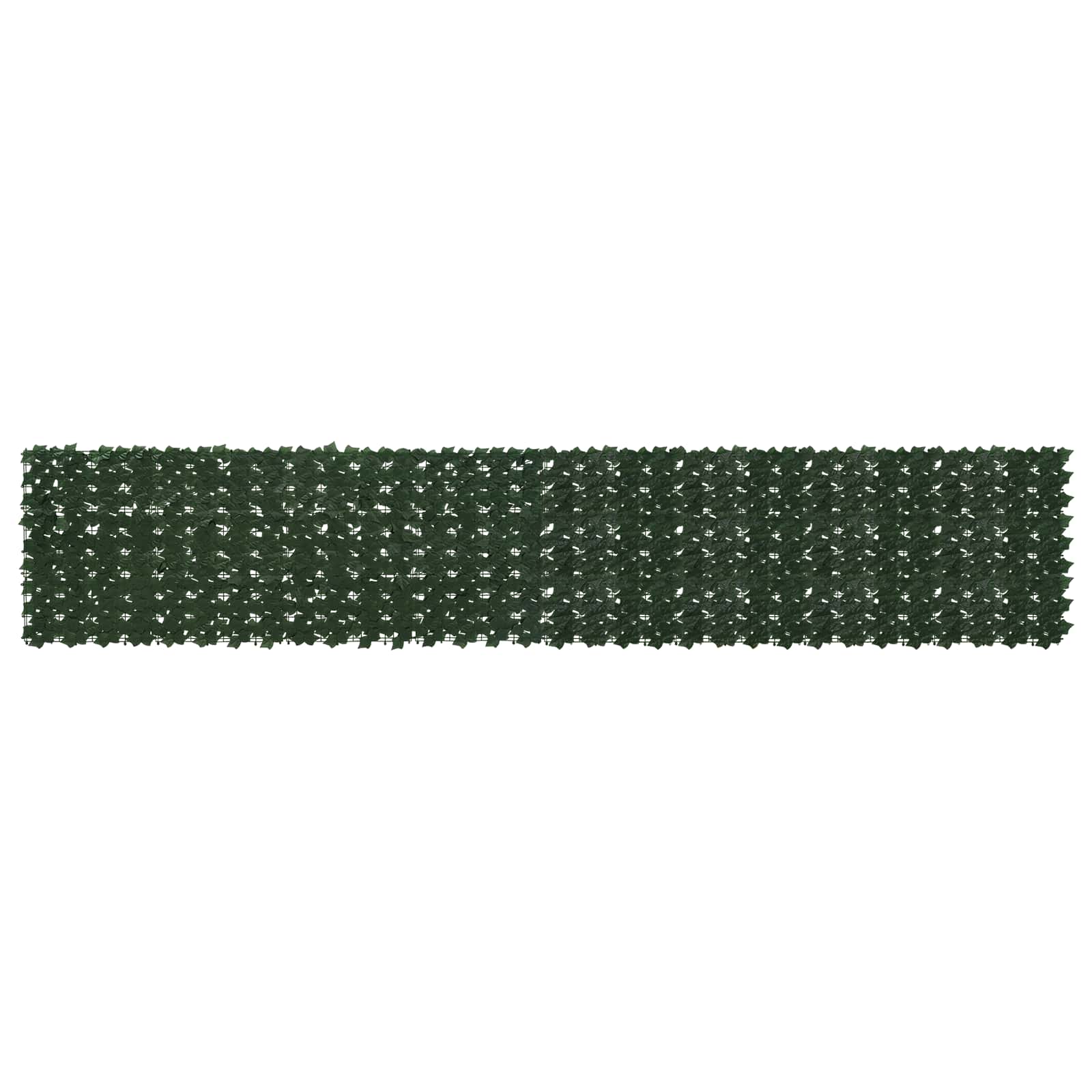 Altanscreen med blade - mørkegrøn 400 × 75 cm i polyethylen og stof