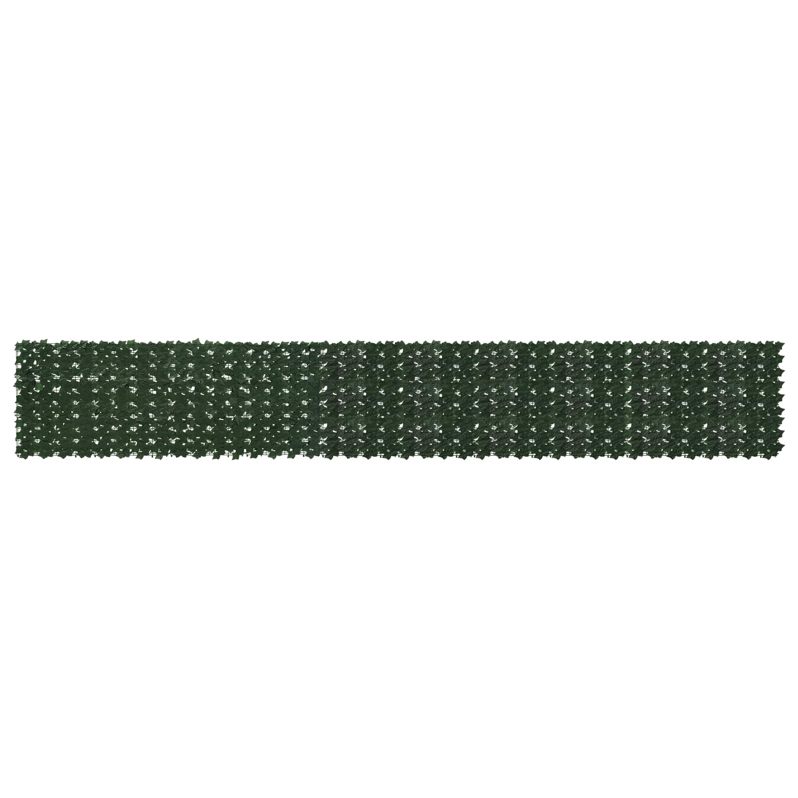 Altanscreen med blade - mørkegrøn 500 × 75 cm i polyethylen og stof