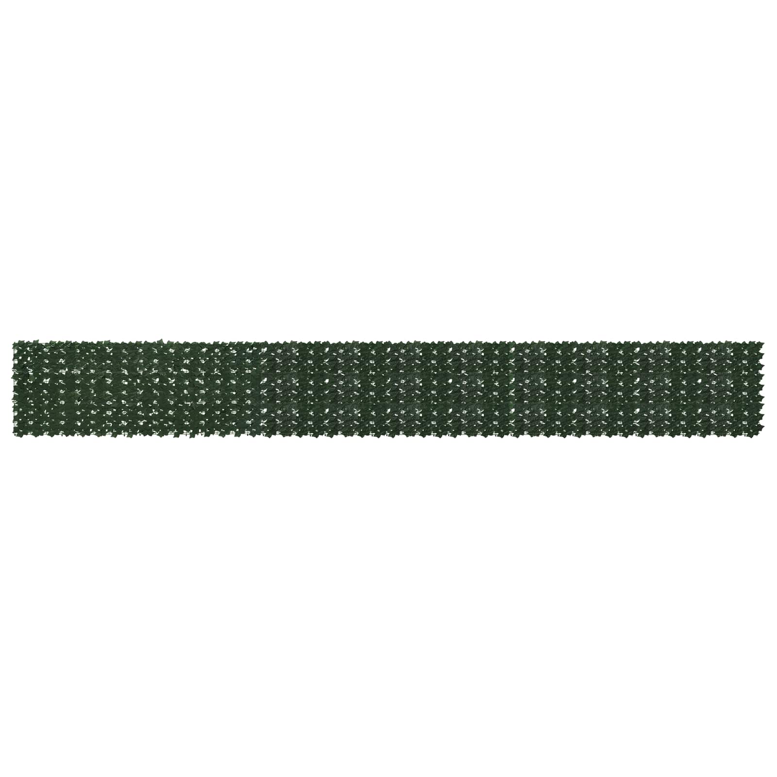 Altanscreen med blade - mørkegrøn 600 × 75 cm i polyethylen og stof