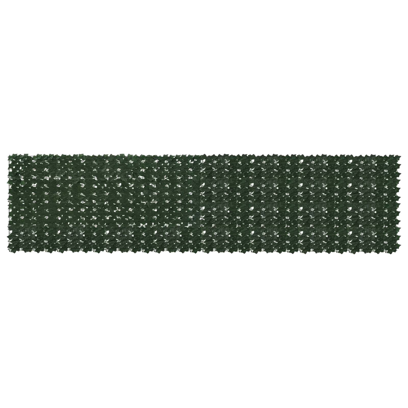 Altanscreen med blade - mørkegrøn 400 × 100 cm