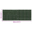Altanscreen med blade Mørkegrøn 400 x 150 cm