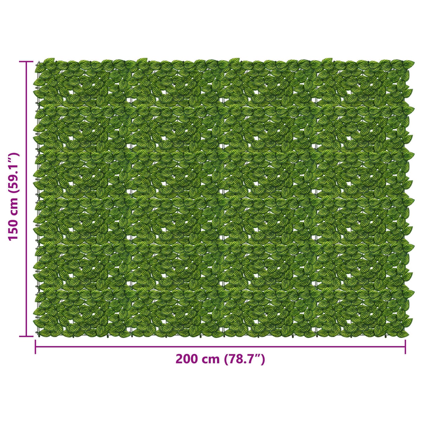 Altanscreen med blade Grøn og Gul 200 x 150 cm