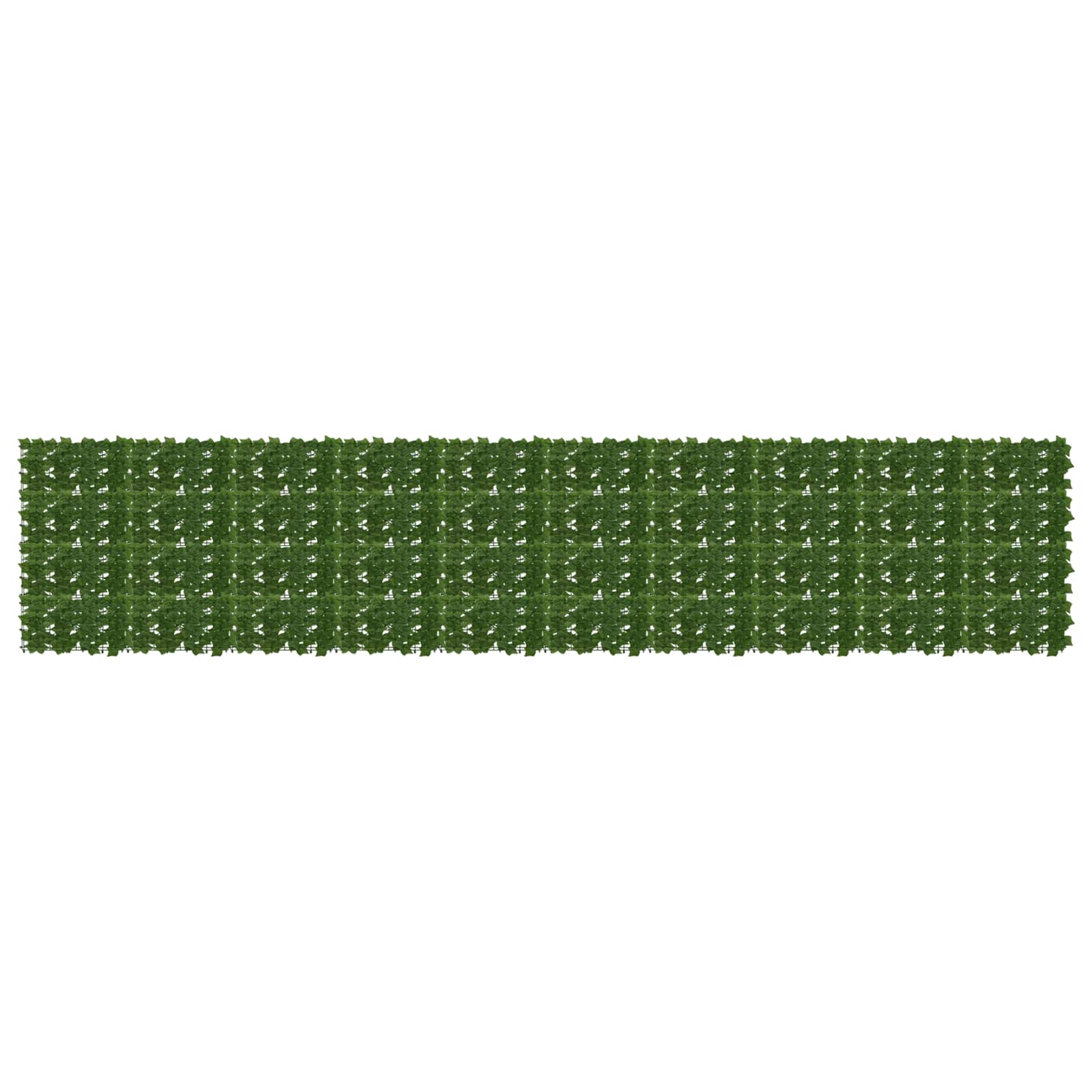 Altanscreen med blade - grøn 500 × 100 cm i polyethylen og stof