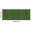 Altanscreen med blade Grøn 400 x 150 cm Polyethylen og stof
