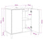 Sideboard RHENEN Sonoma-eg 69 x 33 x 75 cm Konstrueret træ