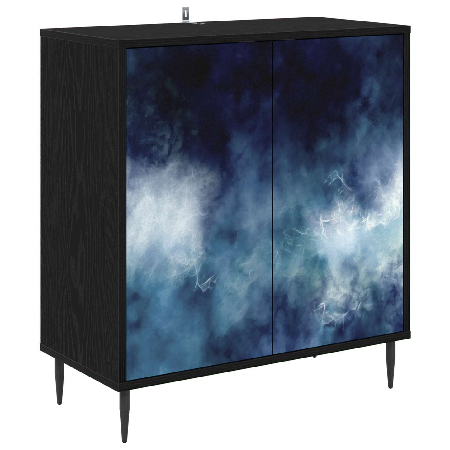 Sideboard RAALTE Sort eg 69 x 33 x 76 cm Konstrueret træ
