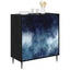 Sideboard RAALTE Sort eg 69 x 33 x 76 cm Konstrueret træ