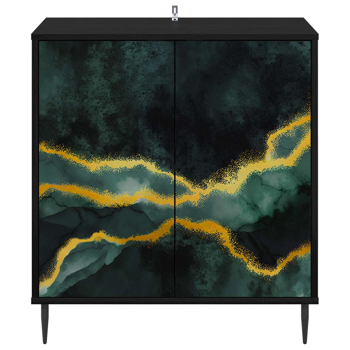 Sideboard WIJHE Sort eg 69 x 33 x 76 cm Konstrueret træ