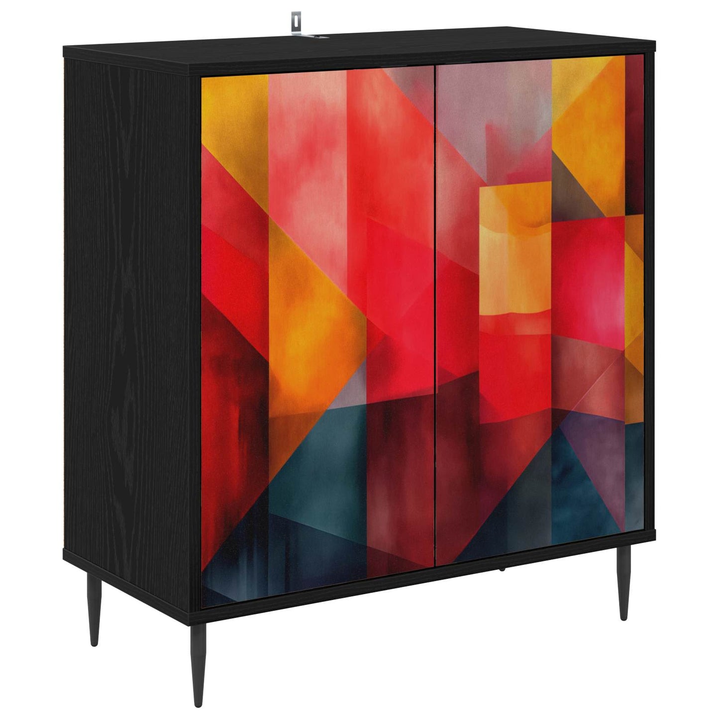 Sideboard HEESCH Sort eg 69 x 33 x 76 cm Konstrueret træ