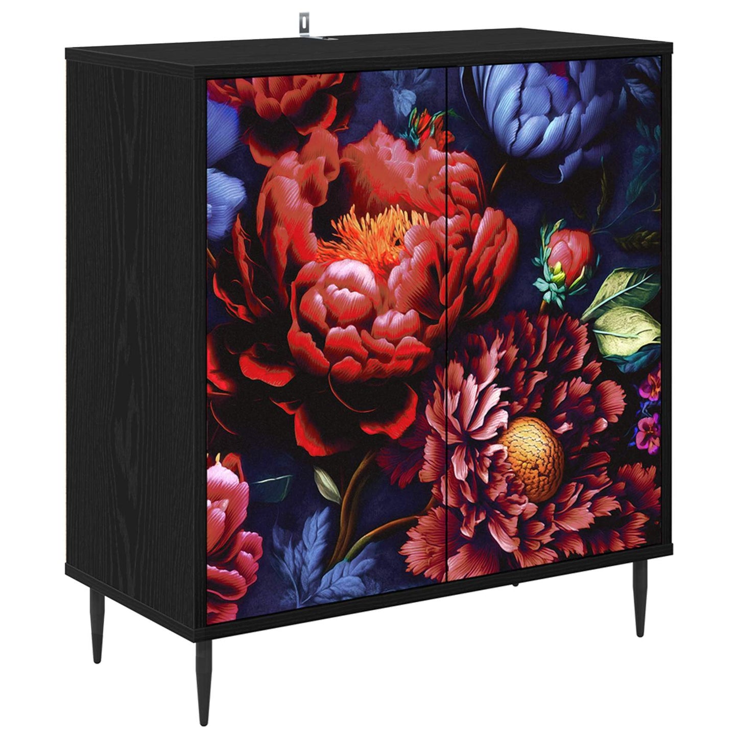 Sideboard KIEL Sort eg 69 x 33 x 76 cm Konstrueret træ