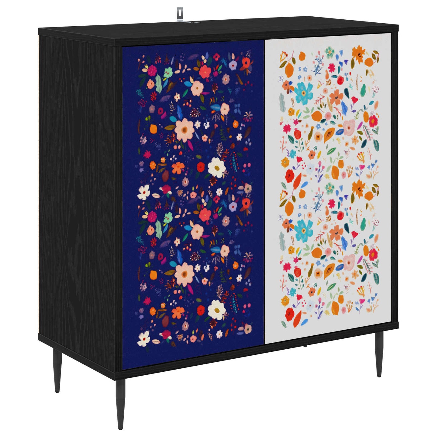Sideboard MAINZ Sort eg 69 x 33 x 76 cm Konstrueret træ