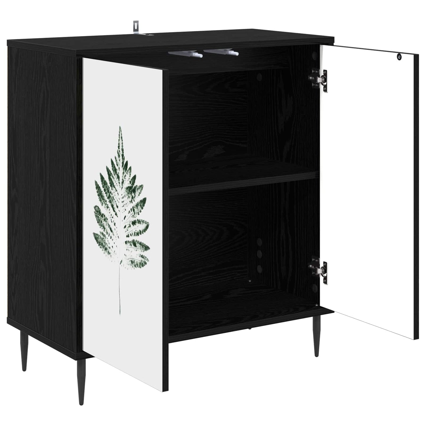 Sideboard HANAU Sort eg 69 x 33 x 76 cm Konstrueret træ