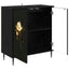 Sideboard BREMEN Sort eg 69 x 33 x 76 cm Konstrueret træ