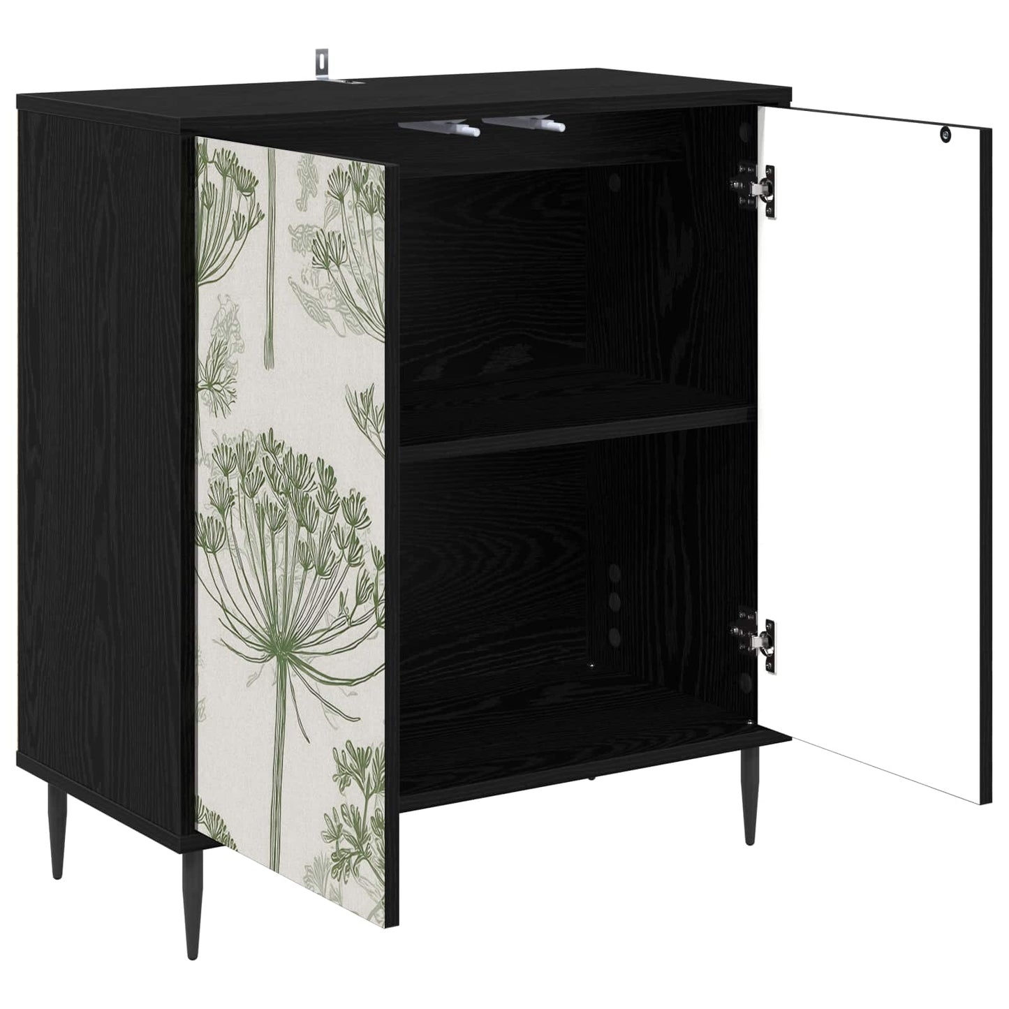 Sideboard GOTHA Sort eg 69 x 33 x 76 cm Konstrueret træ
