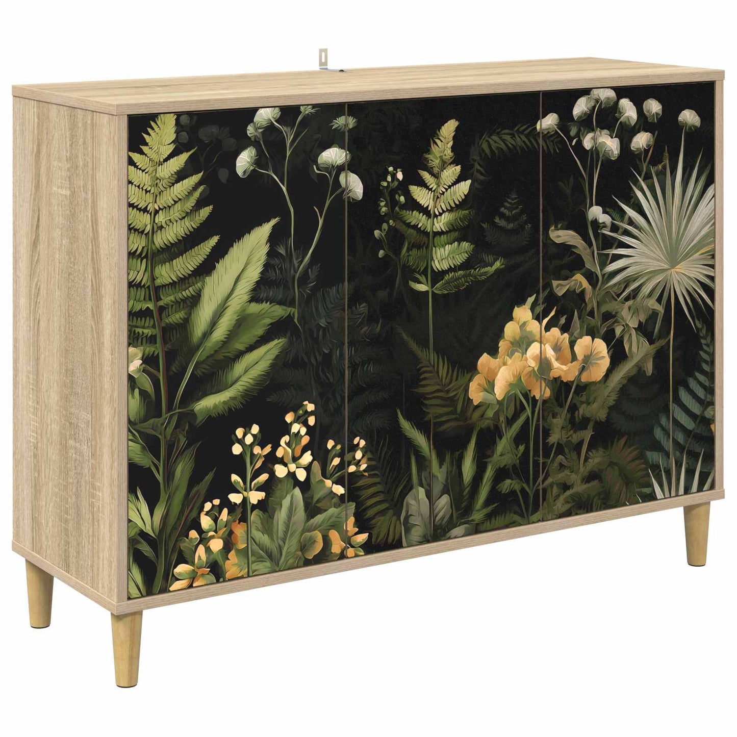 Sideboard RHENEN Sonoma-eg 102 x 33 x 75 cm Konstrueret træ