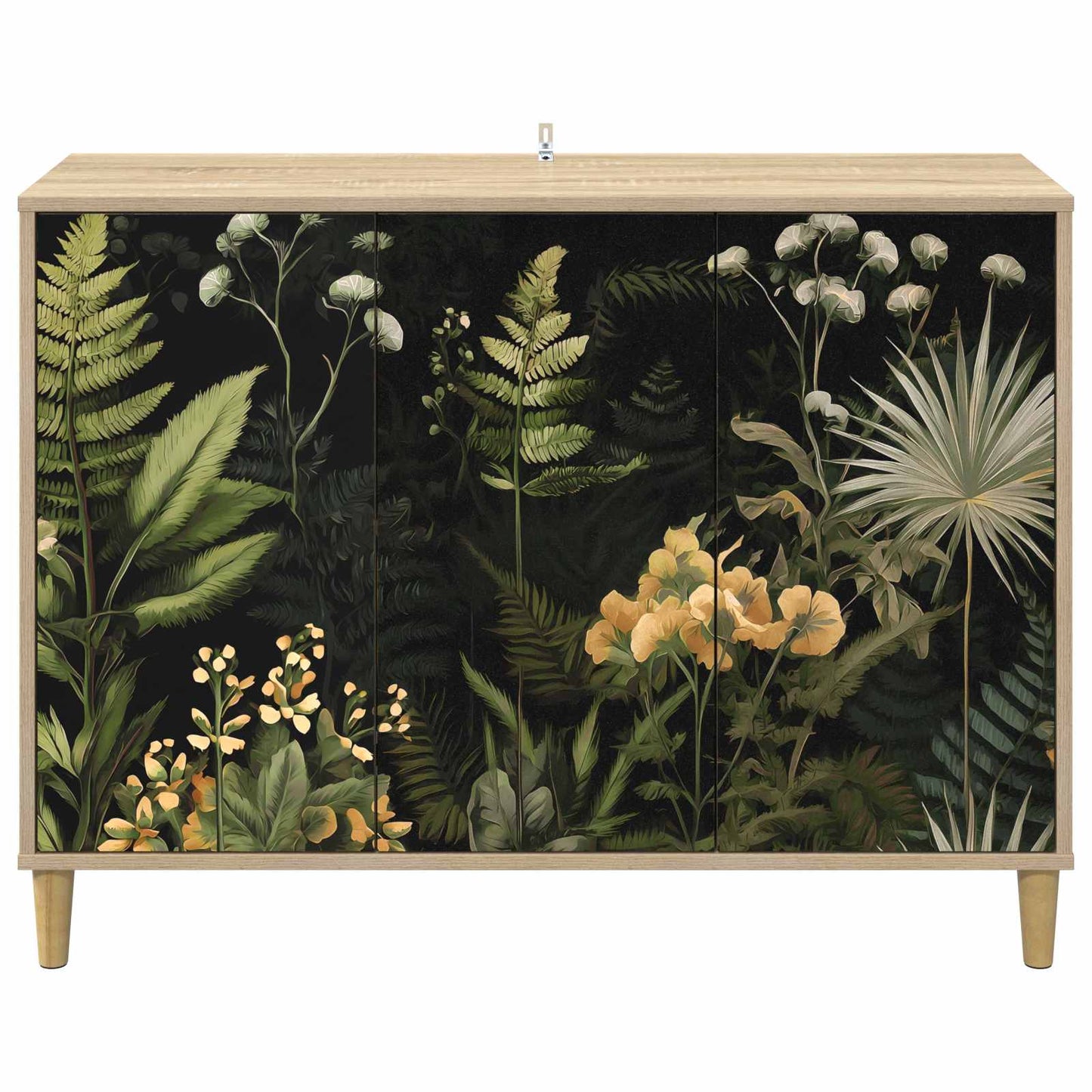 Sideboard RHENEN Sonoma-eg 102 x 33 x 75 cm Konstrueret træ