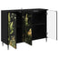 Sideboard RHENEN Sort eg 102 x 33 x 76 cm Konstrueret træ